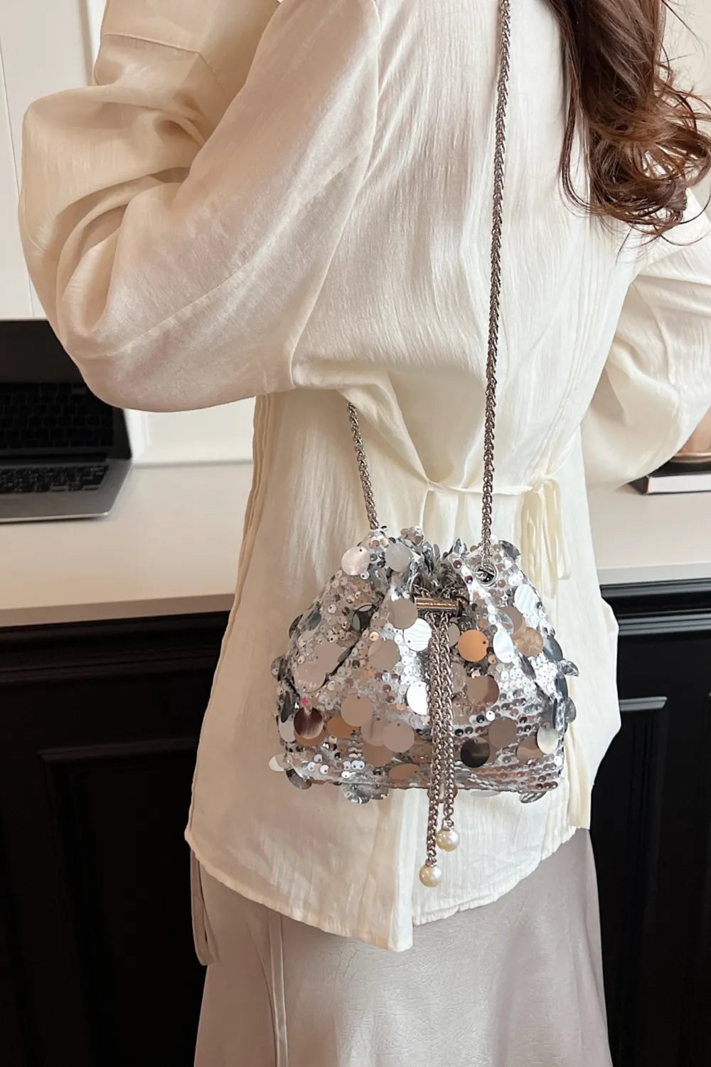 Drawstring Sequin Crossbody Bag – Soulmate Streetwear Accessory | same ANTHEM