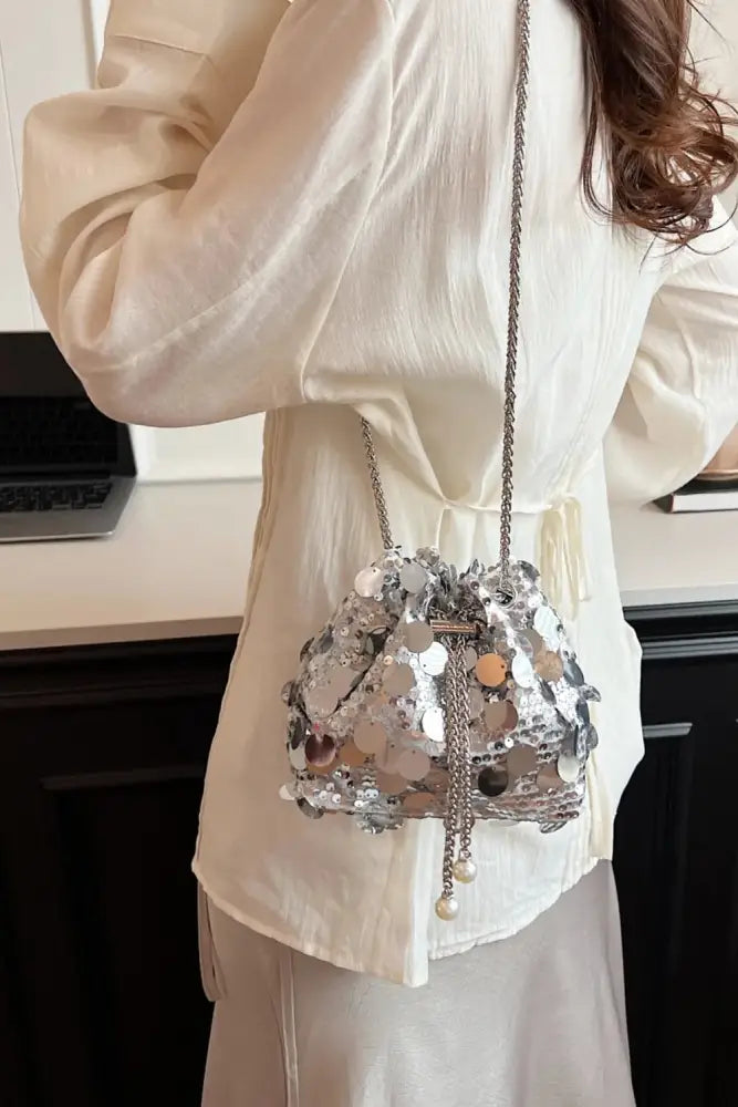 Drawstring Sequin Crossbody Bag – Soulmate Streetwear Accessory | same ANTHEM