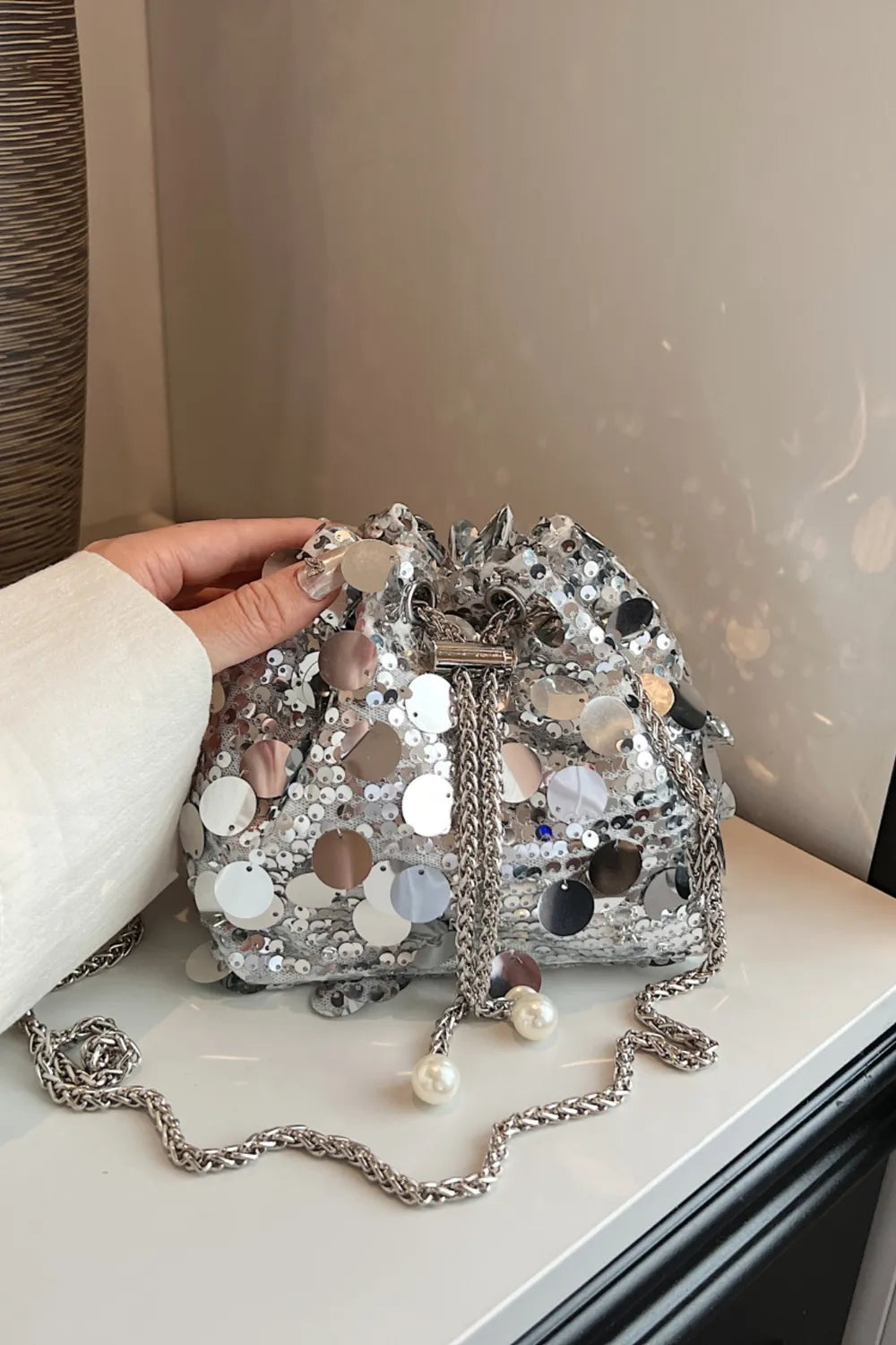 Drawstring Sequin Crossbody Bag – Soulmate Streetwear Accessory | same ANTHEM