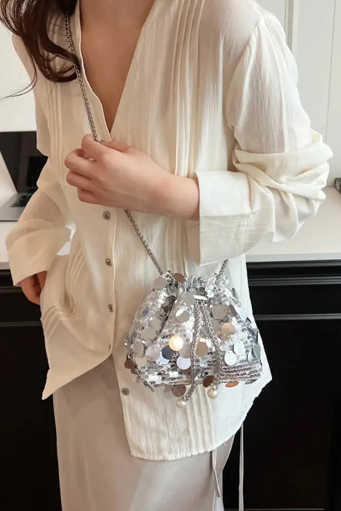 Drawstring Sequin Crossbody Bag – Soulmate Streetwear Accessory | same ANTHEM