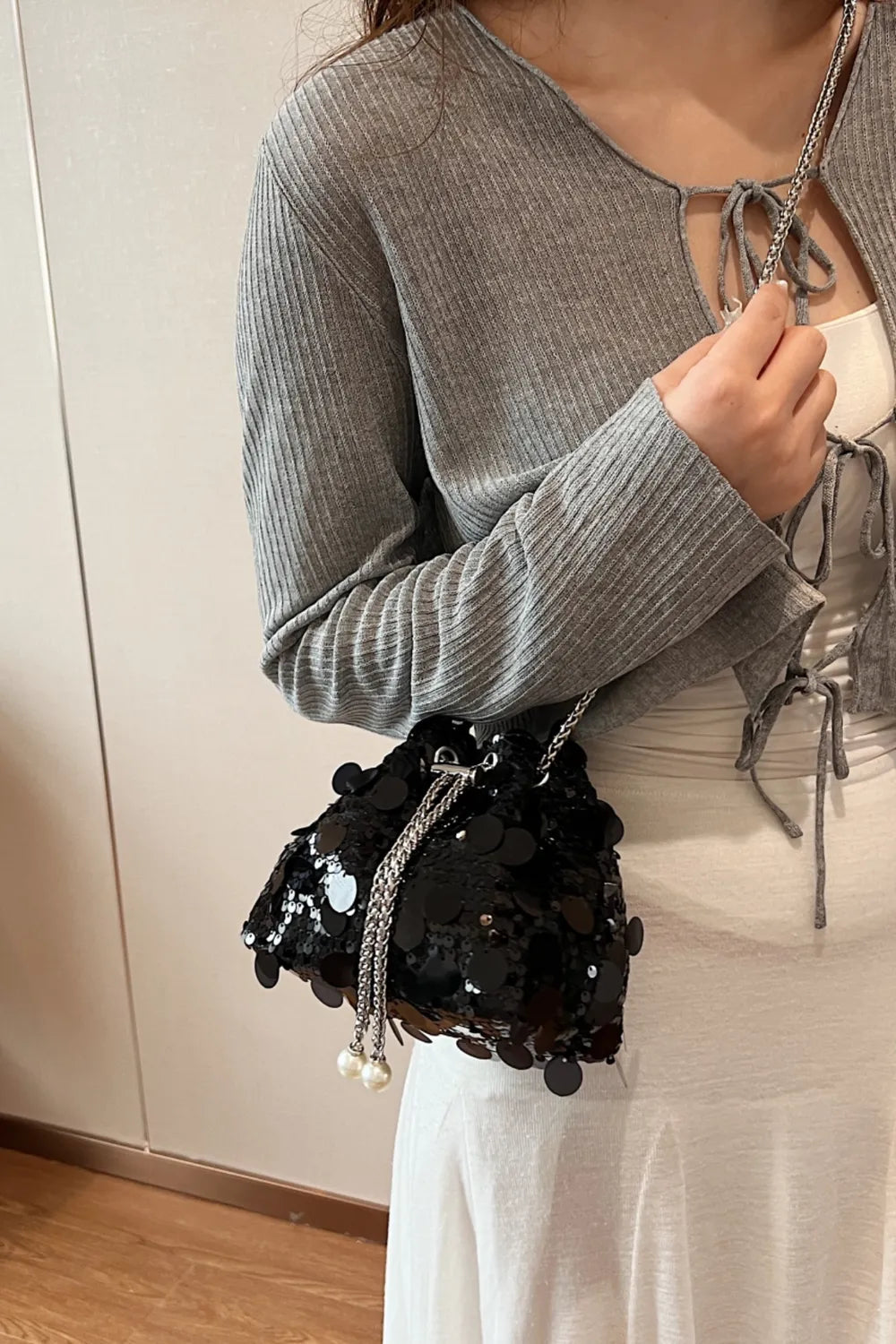 Drawstring Sequin Crossbody Bag – Soulmate Streetwear Accessory | same ANTHEM