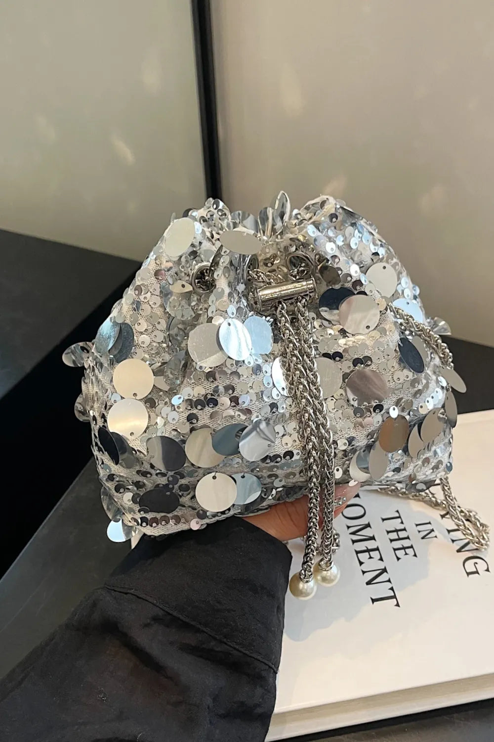 Drawstring Sequin Crossbody Bag – Soulmate Streetwear Accessory | same ANTHEM