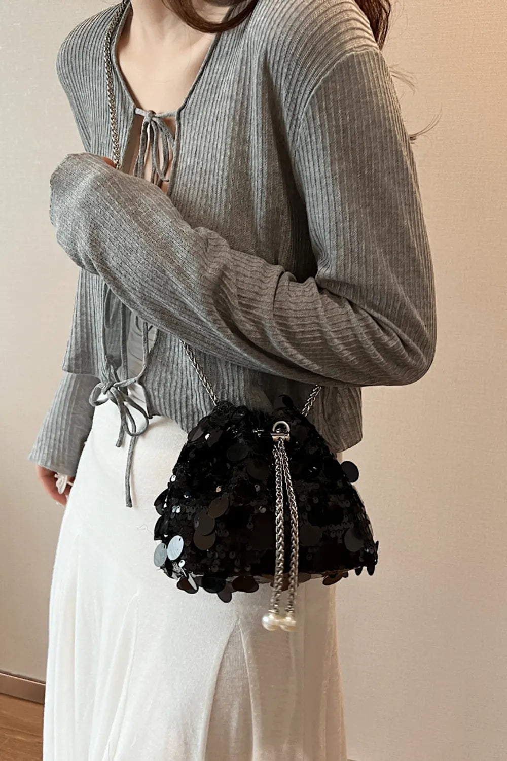 Drawstring Sequin Crossbody Bag – Soulmate Streetwear Accessory | same ANTHEM