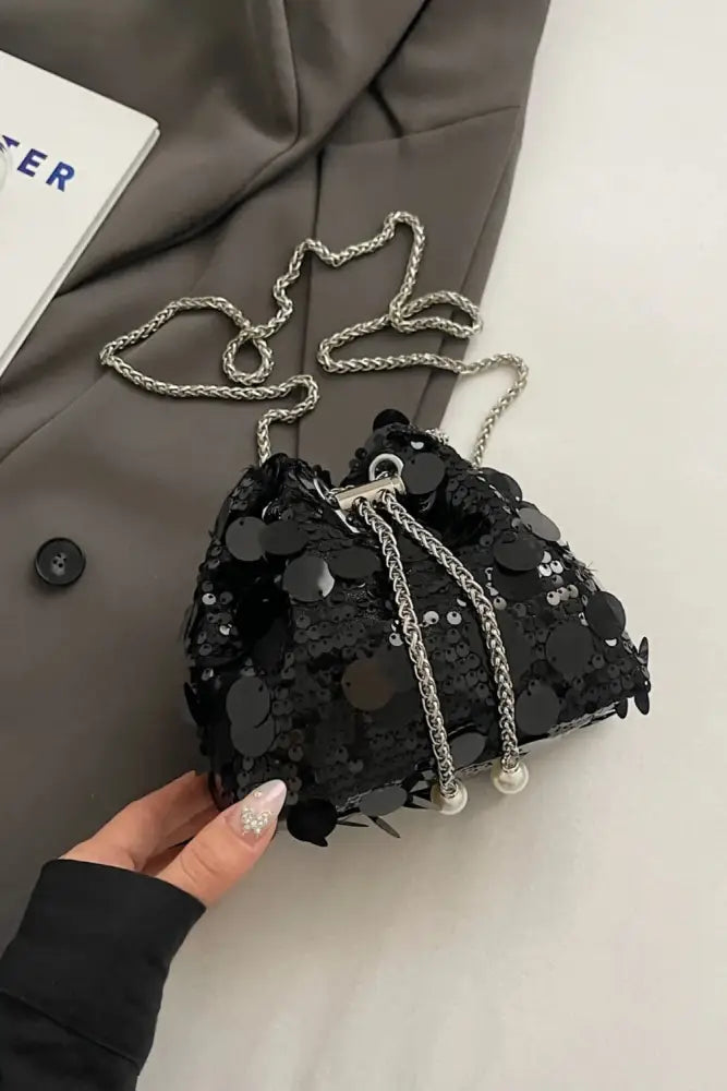 Drawstring Sequin Crossbody Bag – Soulmate Streetwear Accessory | same ANTHEM