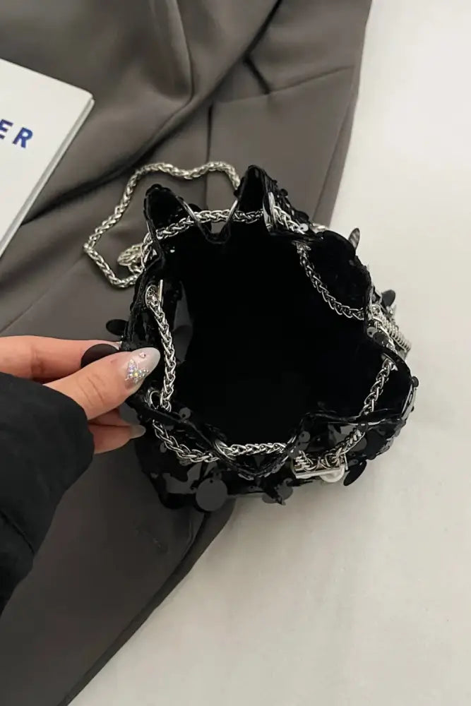 Drawstring Sequin Crossbody Bag – Soulmate Streetwear Accessory | same ANTHEM