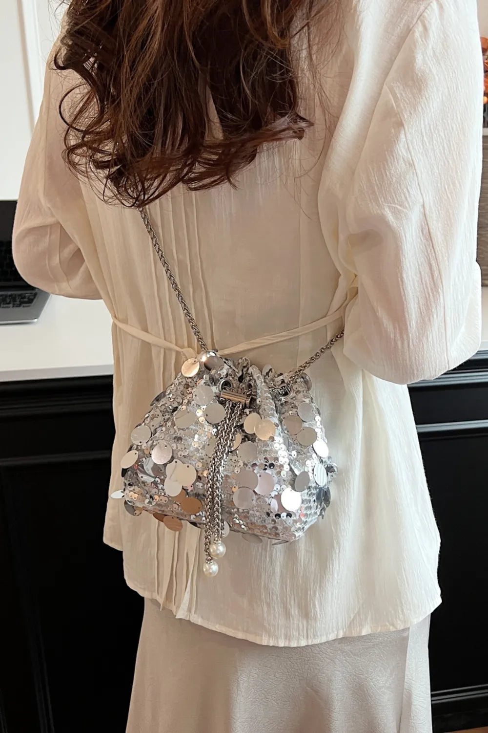 Drawstring Sequin Crossbody Bag – Soulmate Streetwear Accessory | same ANTHEM