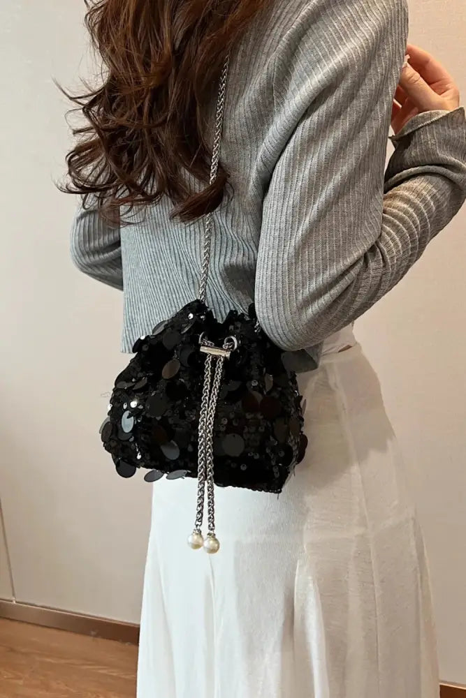 Drawstring Sequin Crossbody Bag – Soulmate Streetwear Accessory | same ANTHEM