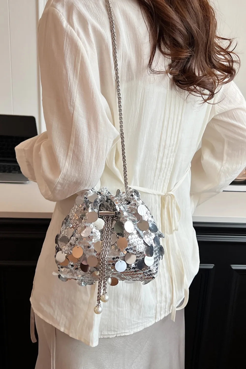Drawstring Sequin Crossbody Bag – Soulmate Streetwear Accessory | same ANTHEM