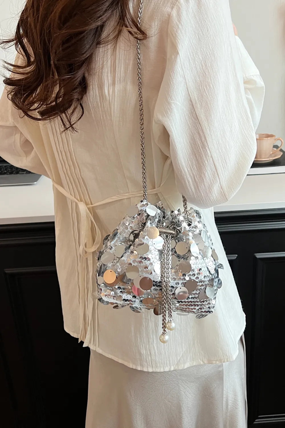 Drawstring Sequin Crossbody Bag – Soulmate Streetwear Accessory | same ANTHEM