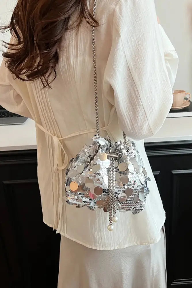 Drawstring Sequin Crossbody Bag – Soulmate Streetwear Accessory | same ANTHEM