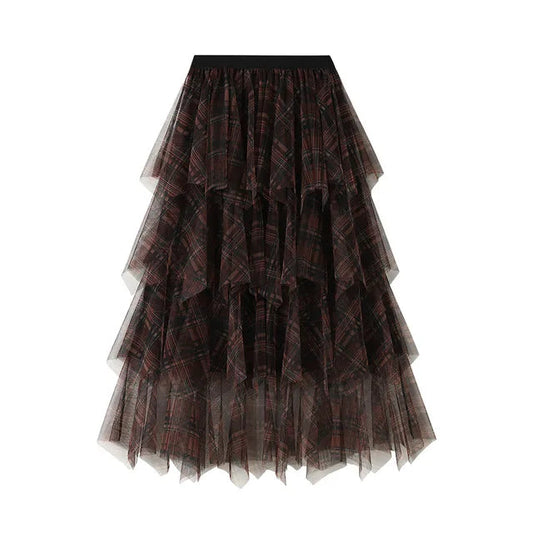 Dreamy A-Line Tulle Skirt for Women | same ANTHEM - Coffee / One Size