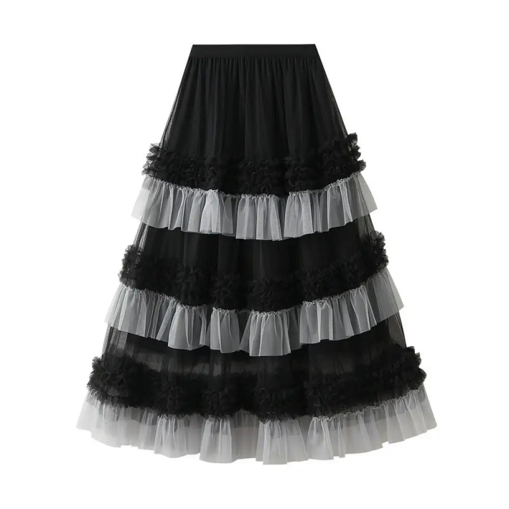 Dreamy Big Swing Gauze Skirt | same ANTHEM® - black / one size