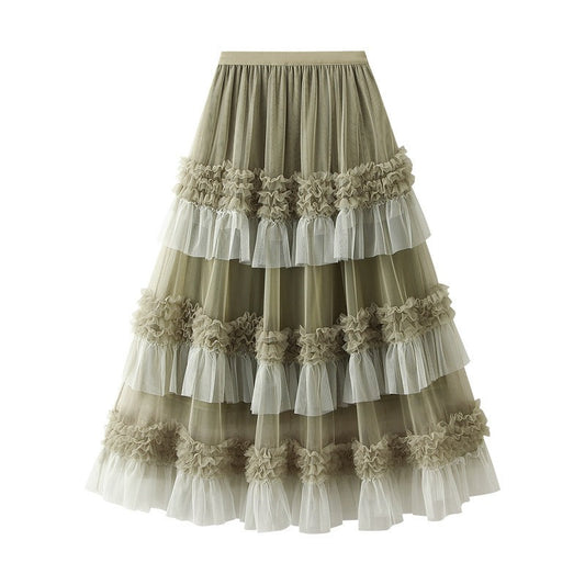 Dreamy Big Swing Gauze Skirt | same ANTHEM® - green / one size