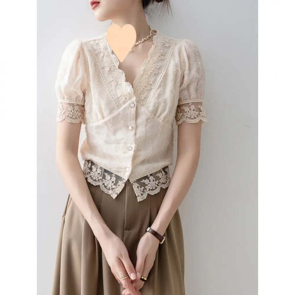 Dreamy Chiffon Lace Summer Top for Women – same ANTHEM