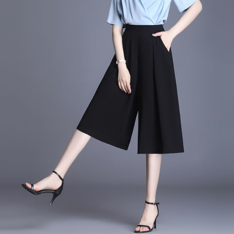 Dreamy Chiffon Wide Leg Pants - Chic French Vibes | same ANTHEM - Black 7point shorts / 3XL - Pants