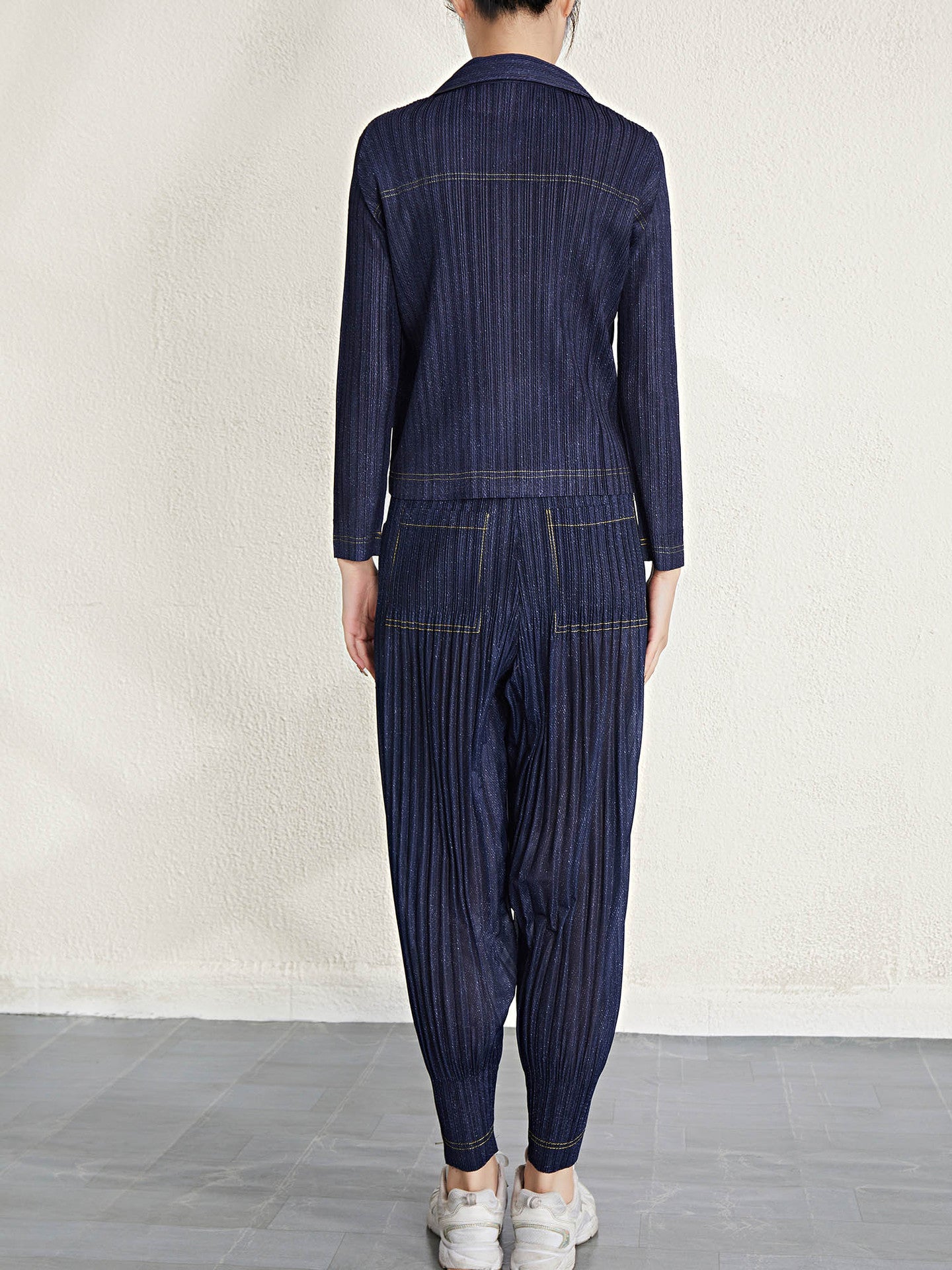 Dreamy Denim-Style Pleated Set for Women – Soulmate Streetwear | same ANTHEM