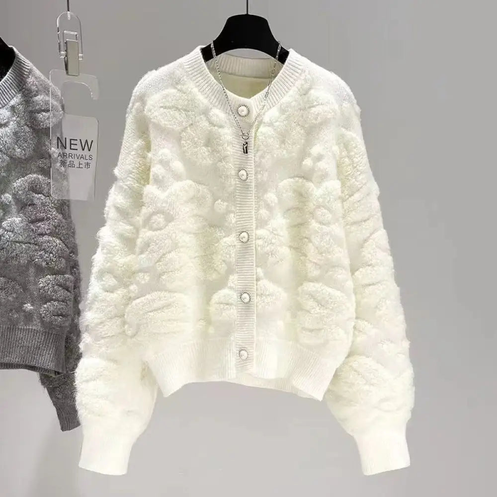 Dreamy Embroidered Jacket – Romantic Boho Cardigan for Spring & Autumn | same ANTHEM - Off white / S