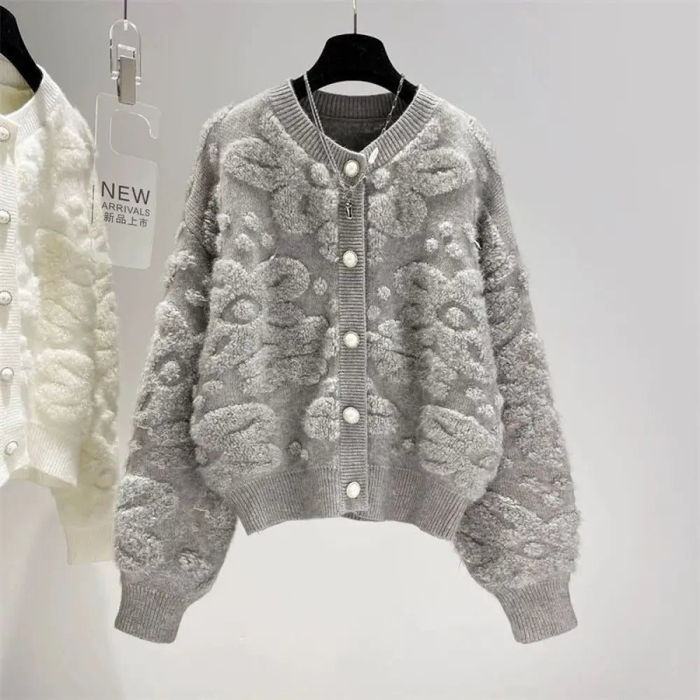 Dreamy Embroidered Jacket – Romantic Boho Cardigan for Spring & Autumn | same ANTHEM - Grey / S