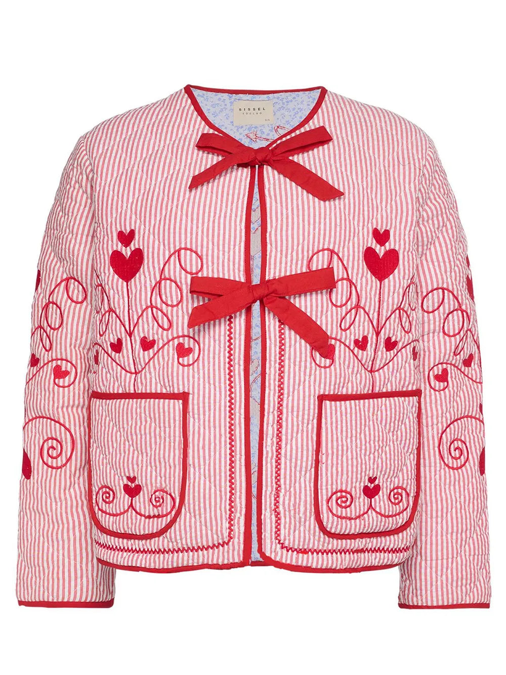 Dreamy Embroidered Striped Cardigan – Cozy Elegance | same ANTHEM