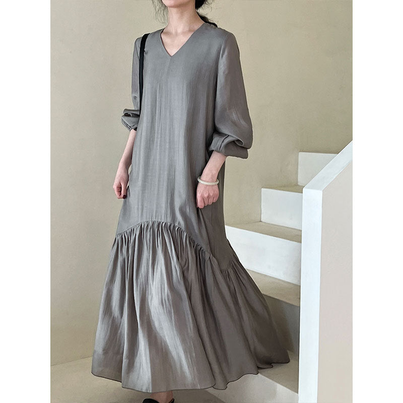 Dreamy Fish Tail Long Dress | Loose & Gentle | same ANTHEM