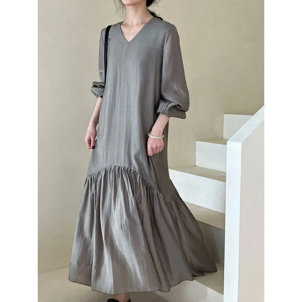 Dreamy Fish Tail Long Dress | Loose & Gentle | same ANTHEM
