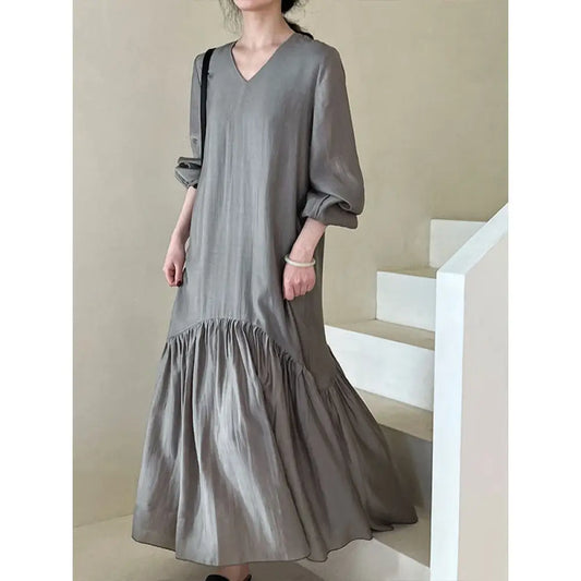 Dreamy Fish Tail Long Dress | Loose & Gentle | same ANTHEM