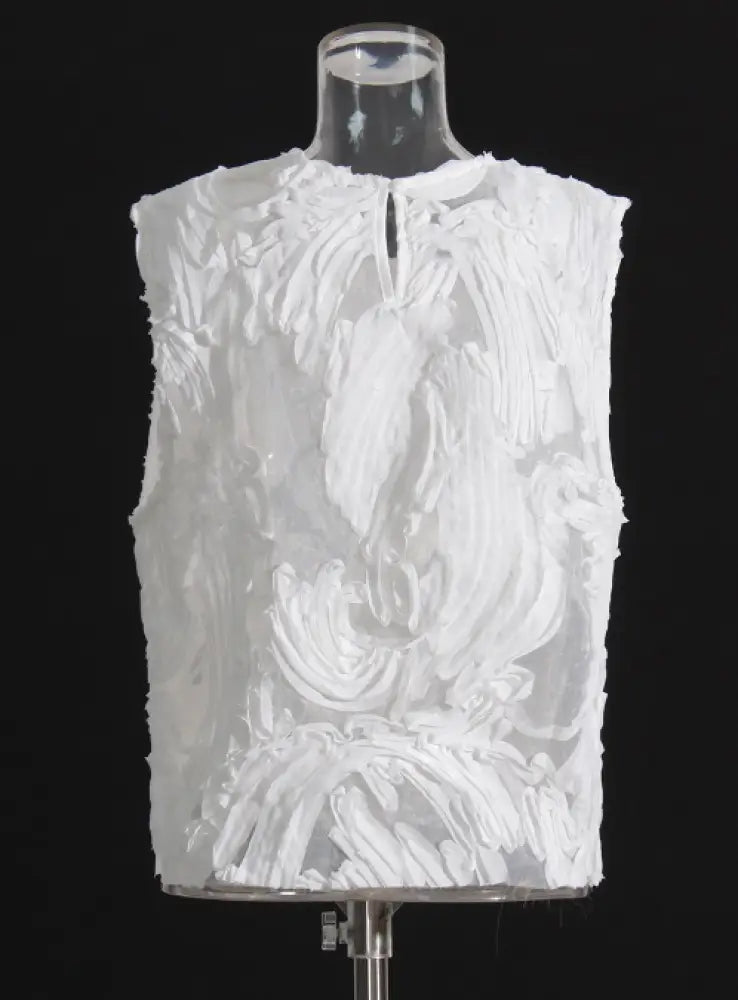 Dreamy French Sleeveless Vest Top - Romantic Chic Streetwear | same ANTHEM
