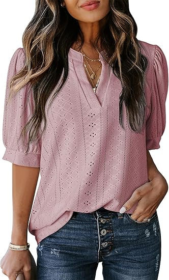 Dreamy French V-Neck Blouse – same ANTHEM Romantic & Nostalgic Fashion - style1 / L
