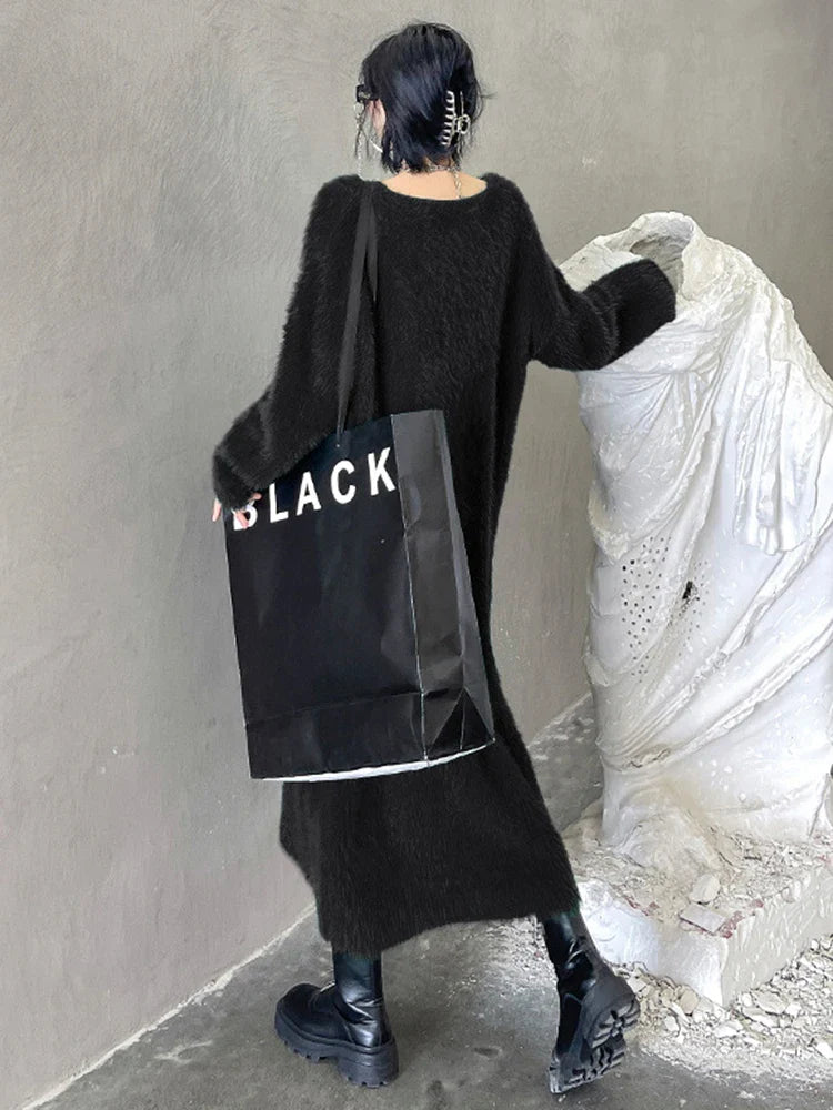 Dreamy Green Knit Dress | Romantic Loose Fit | French-Japanese Streetwear | Same ANTHEM