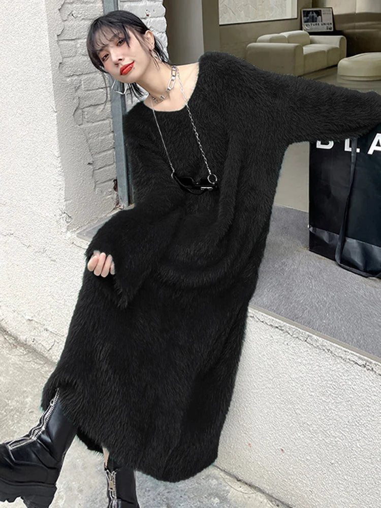 Dreamy Green Knit Dress | Romantic Loose Fit | French-Japanese Streetwear | Same ANTHEM