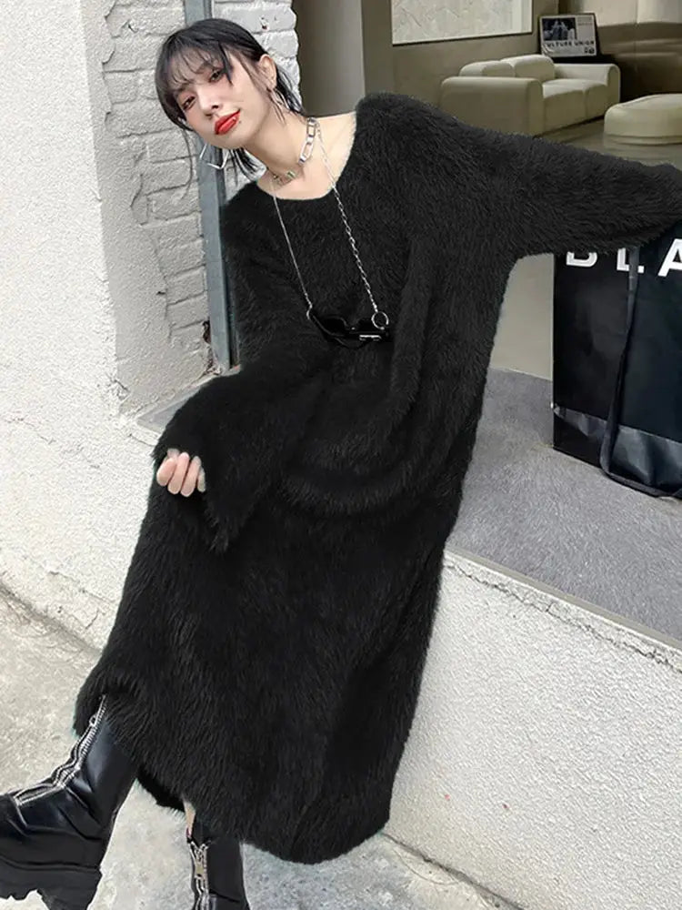 Dreamy Green Knit Dress | Romantic Loose Fit | French-Japanese Streetwear | Same ANTHEM