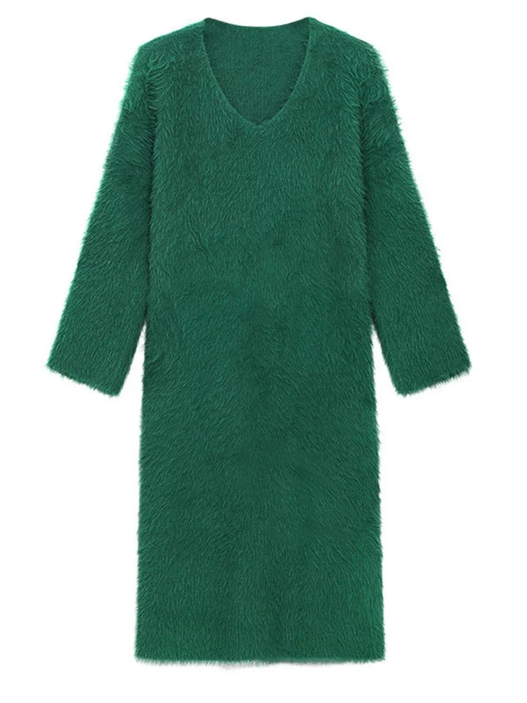 Dreamy Green Knit Dress | Romantic Loose Fit | French-Japanese Streetwear | Same ANTHEM
