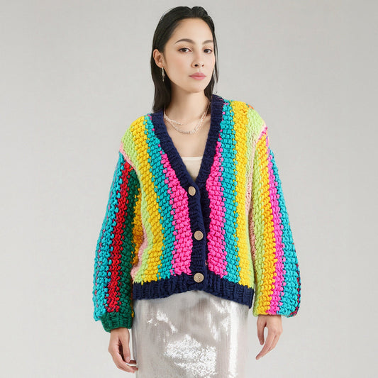 Dreamy Handmade Stripe Cardigan – same ANTHEM | French Chic Knitwear for Soulmates