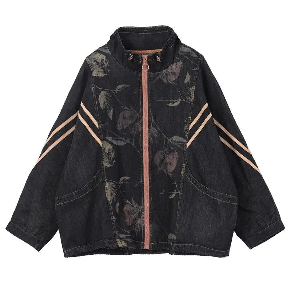 Dreamy Japanese Style Denim Jacket | same ANTHEM - Black / One Size