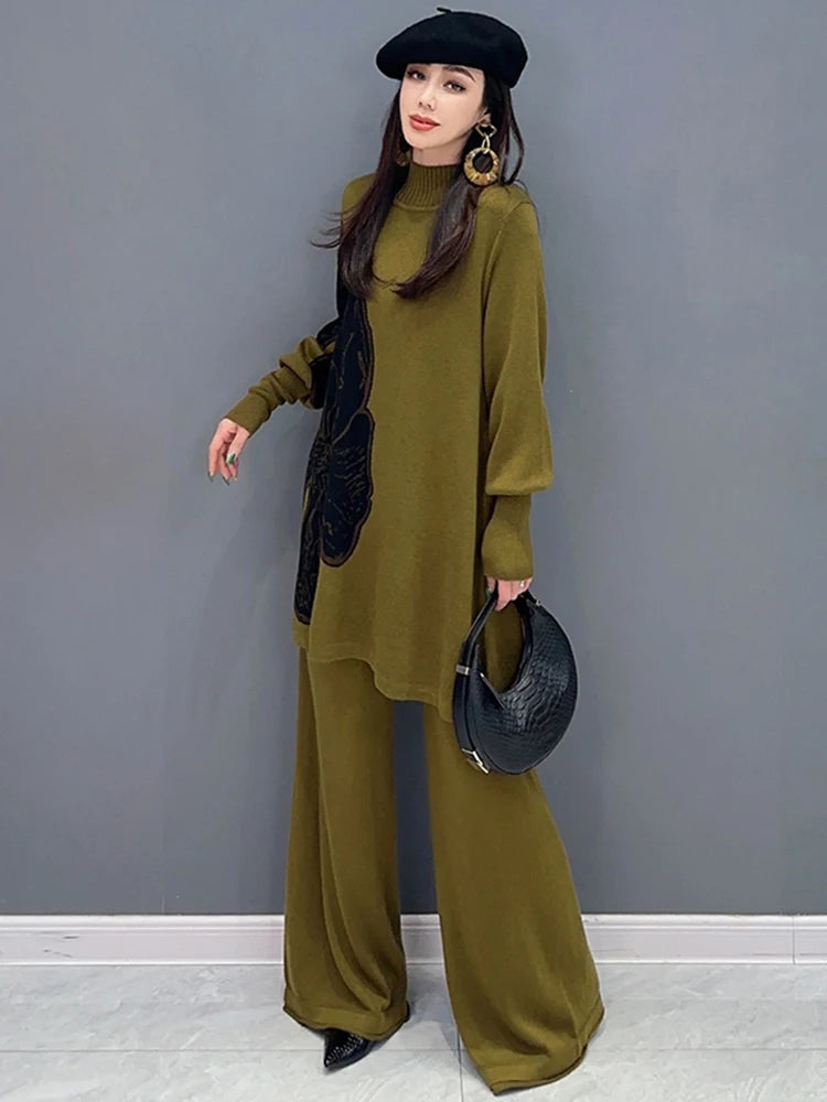 Dreamy Knit Flower Sweater Set – Soulmate Streetwear for Winter | same ANTHEM