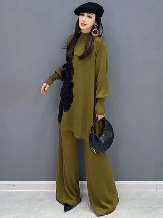 Dreamy Knit Flower Sweater Set – Soulmate Streetwear for Winter | same ANTHEM