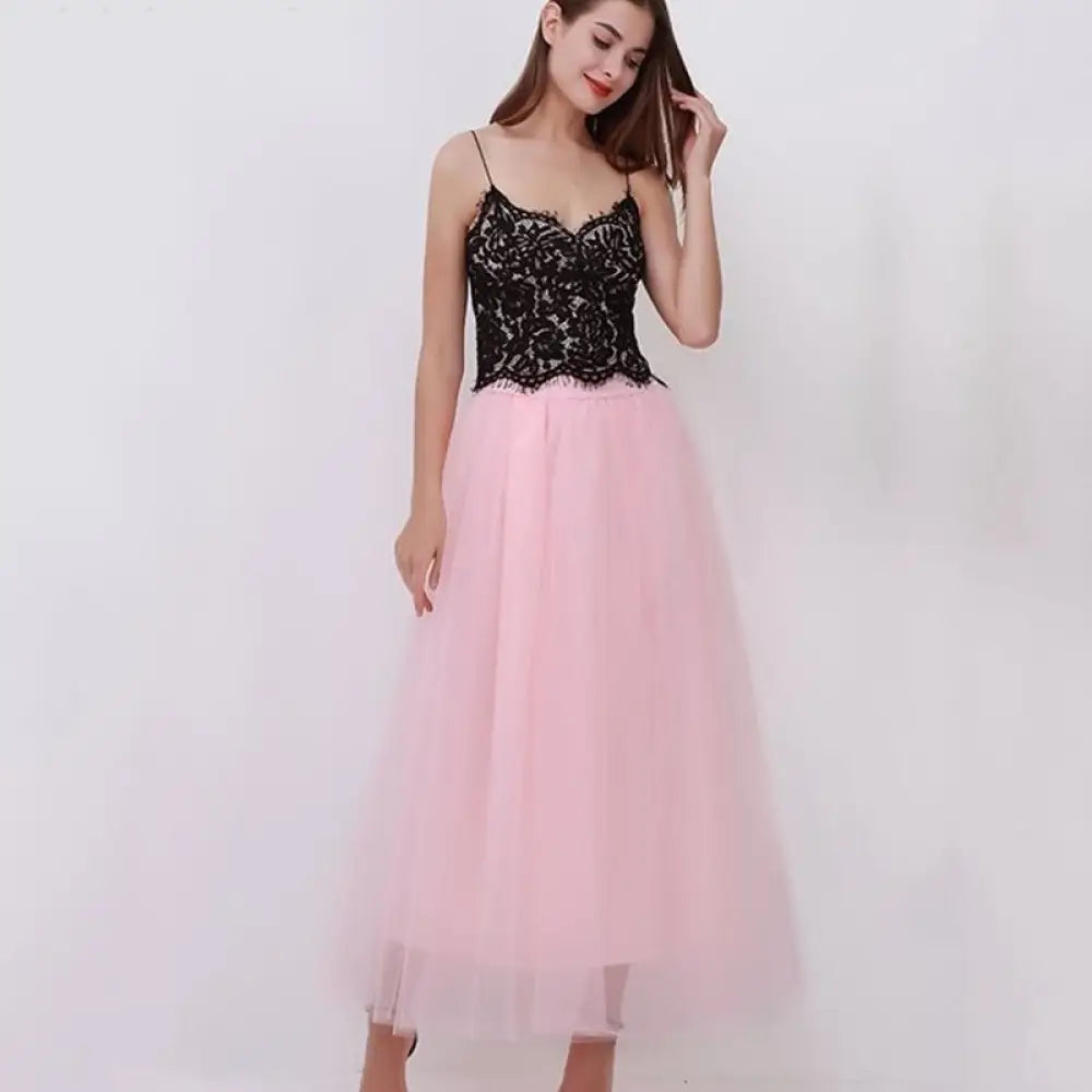 Dreamy Lace Princess Tulle Skirt | Fairy & Ballerina Style | Same ANTHEM - Peach / One size