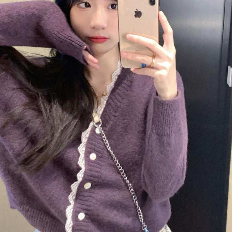 Dreamy Mink Sweater for Women – Romantic Style by same ANTHEM - Purple / 2XL