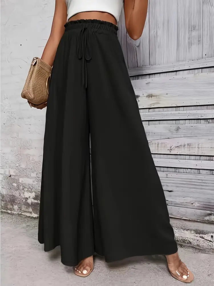 Dreamy Plus Size Wide Leg Pants - Chic Style | same ANTHEM - Black / 1XL - Skirt