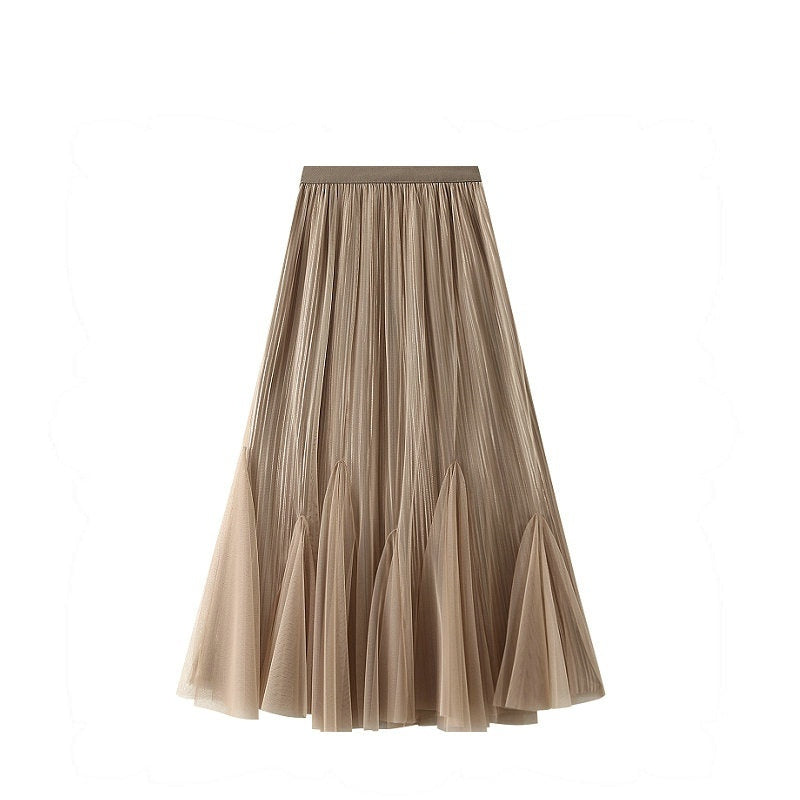 Dreamy Romantic Tulle Skirt – Retro Mesh Fishtail Elegance for Lovers Friends & Fairytale Moments - Skirt