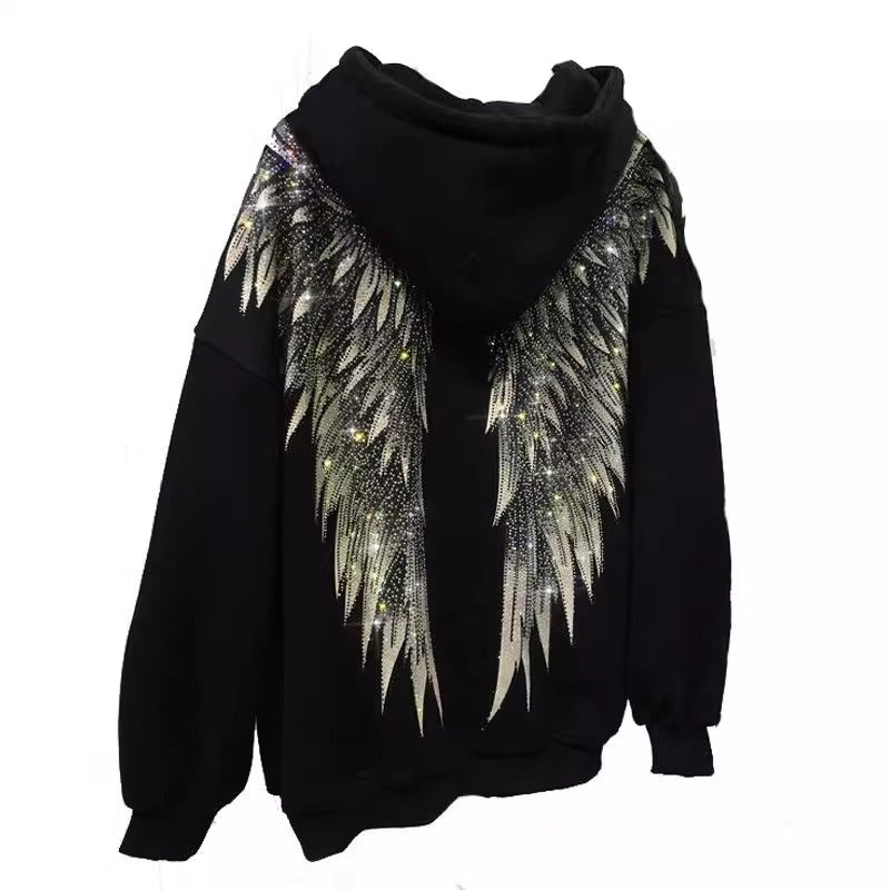 Dreamy Soulmate Hoodie Jacket with Wings – Velvet Streetwear | same ANTHEM