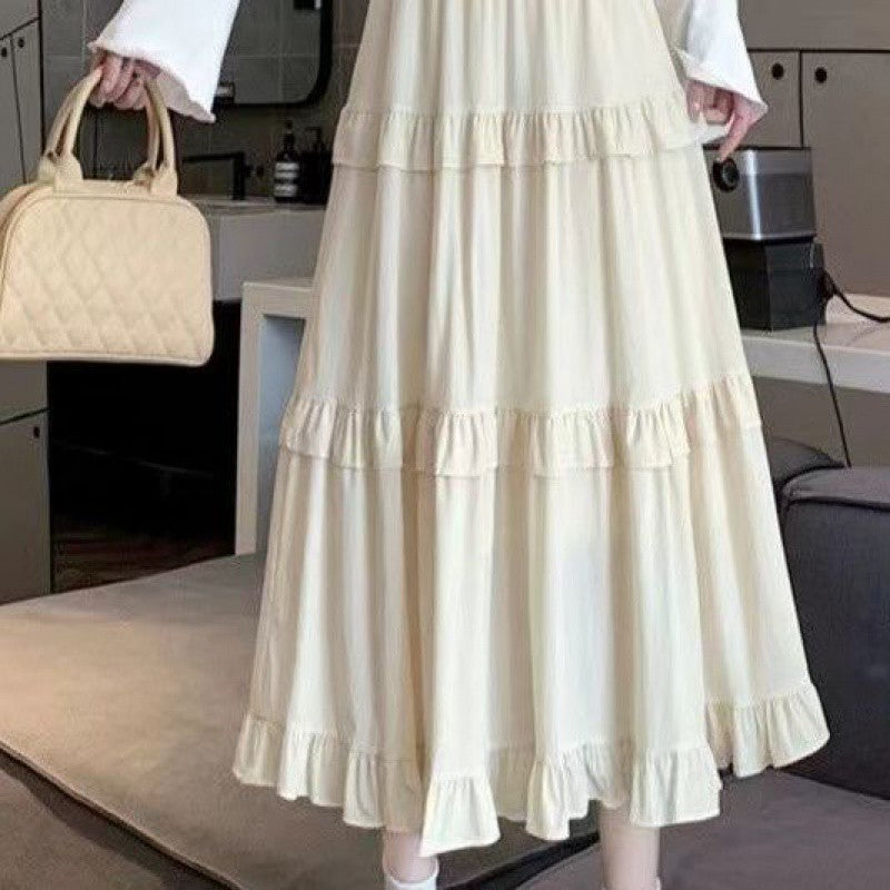 Dreamy Sweet High Waist Slimming A Skirt – Made for Lovers & Friends | Wear Your Style Sing the Same Anthem - Apricot