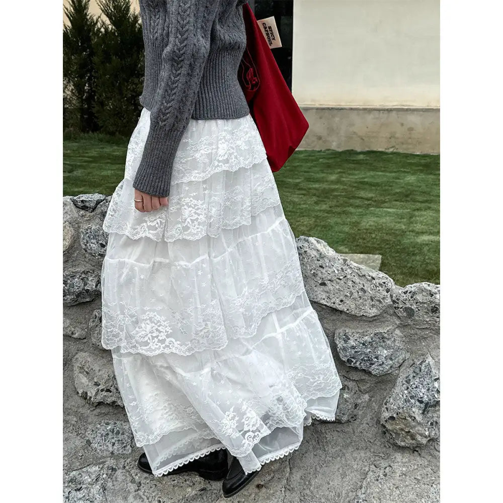 Dreamy Swing A-line Fairy Lace Skirt | Romantic Chic | same ANTHEM