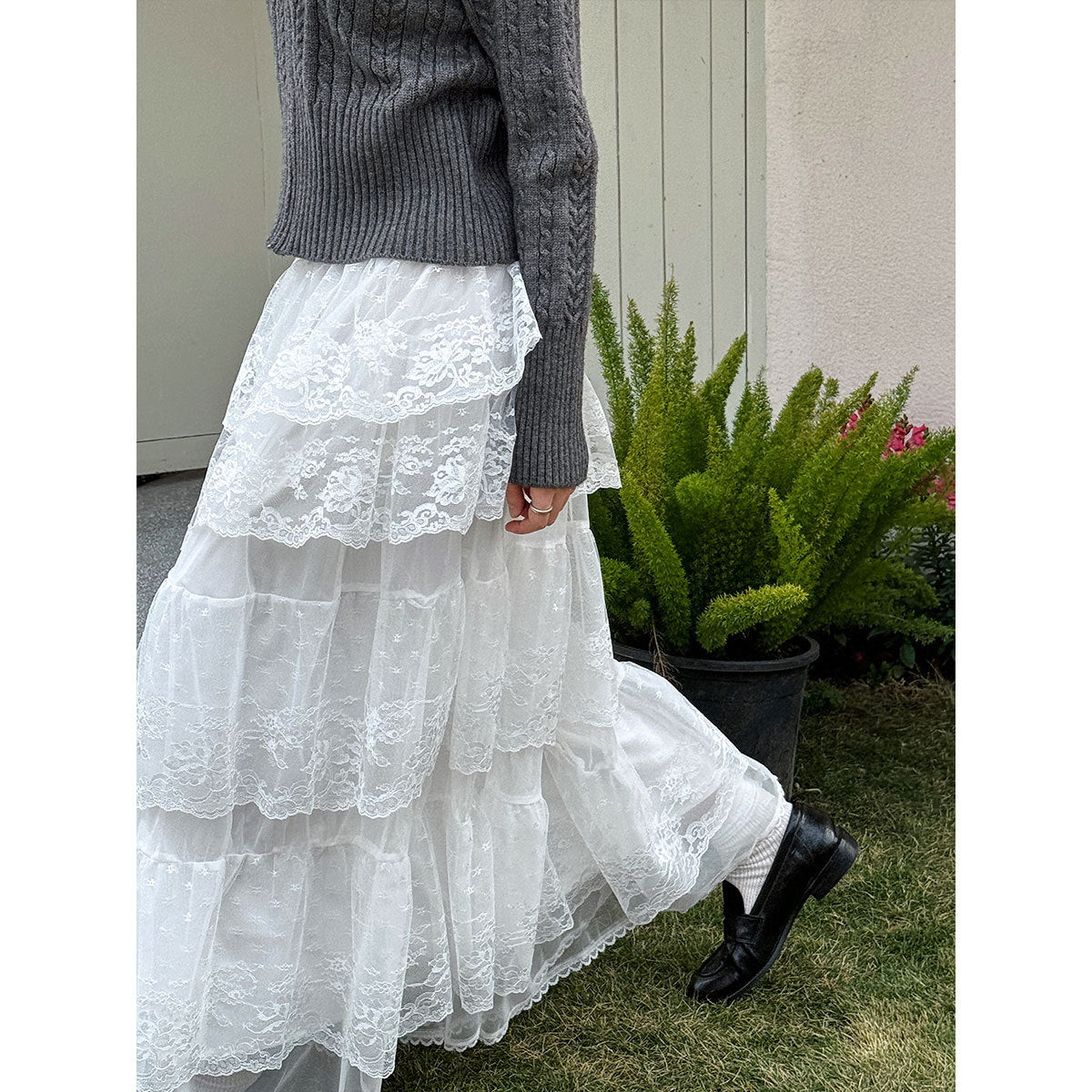 Dreamy Swing A-line Fairy Lace Skirt | Romantic Chic | same ANTHEM