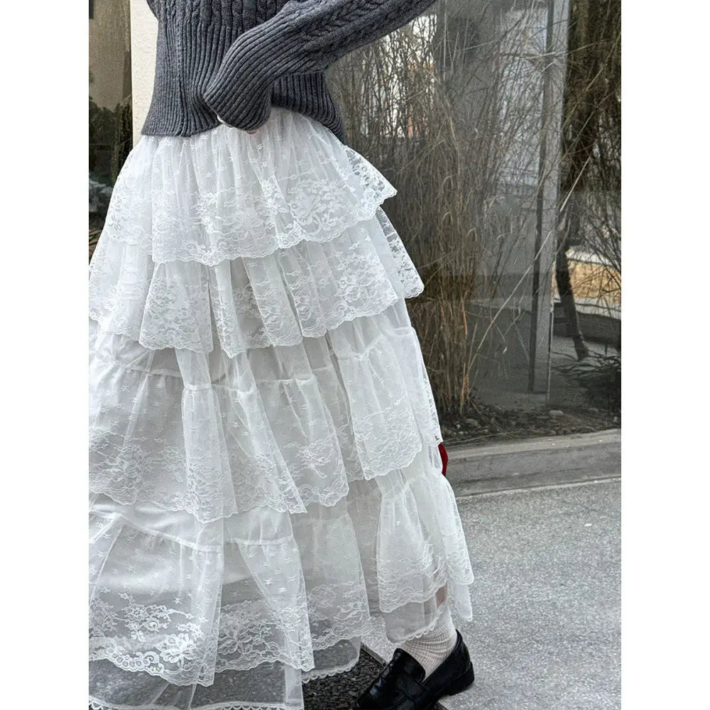 Dreamy Swing A-line Fairy Lace Skirt | Romantic Chic | same ANTHEM