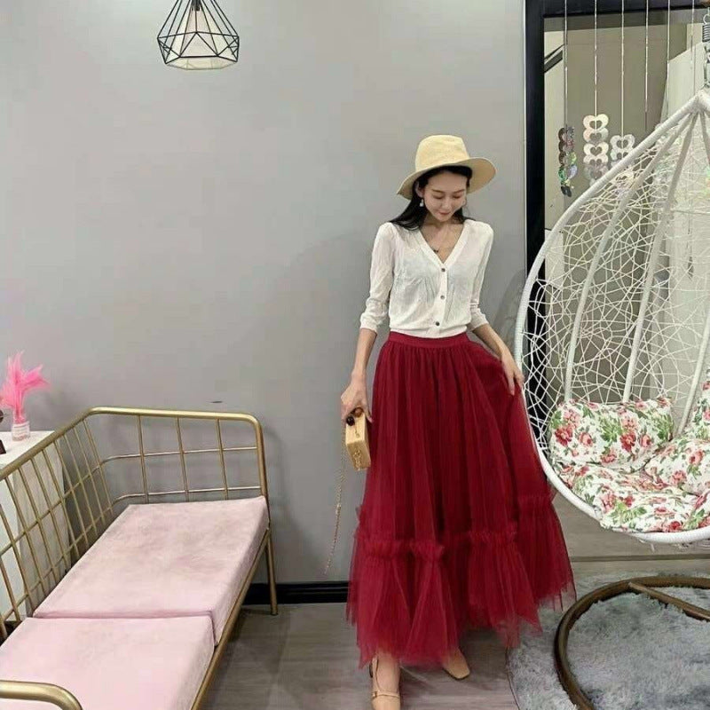Dreamy Tulle Mesh Soulmate Skirt – High Waist Lover’s A-Line Skirt for Friends & Fairy Moments - Skirt