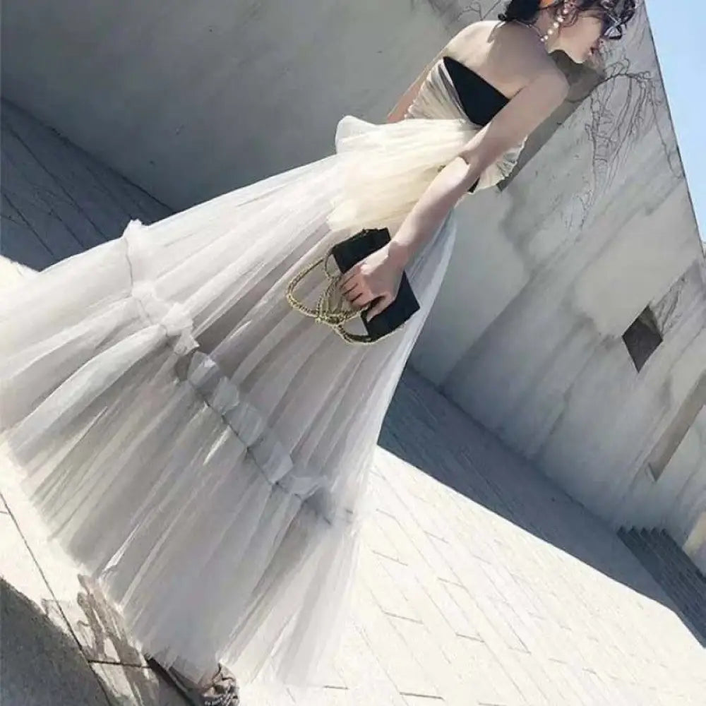 Dreamy Tulle Mesh Soulmate Skirt – High Waist Lover’s A-Line Skirt for Friends & Fairy Moments - Skirt