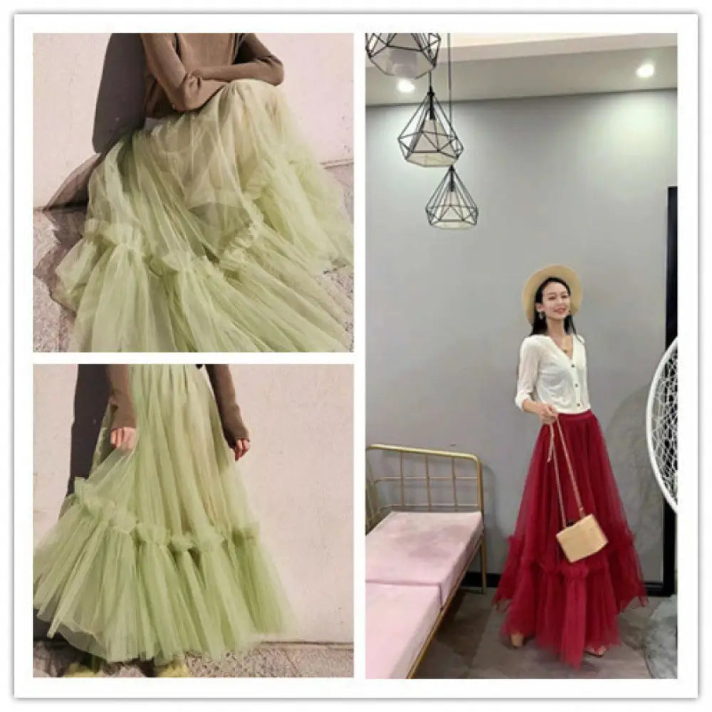 Dreamy Tulle Mesh Soulmate Skirt – High Waist Lover’s A-Line Skirt for Friends & Fairy Moments - Skirt