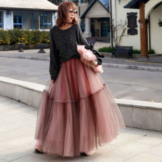 Dreamy Tulle Mesh Soulmate Skirt – High Waist Lover’s A-Line Skirt for Friends & Fairy Moments - Skirt