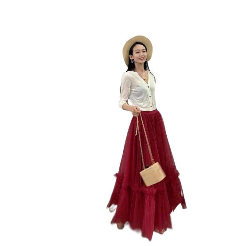 Dreamy Tulle Mesh Soulmate Skirt – High Waist Lover’s A-Line Skirt for Friends & Fairy Moments - Skirt